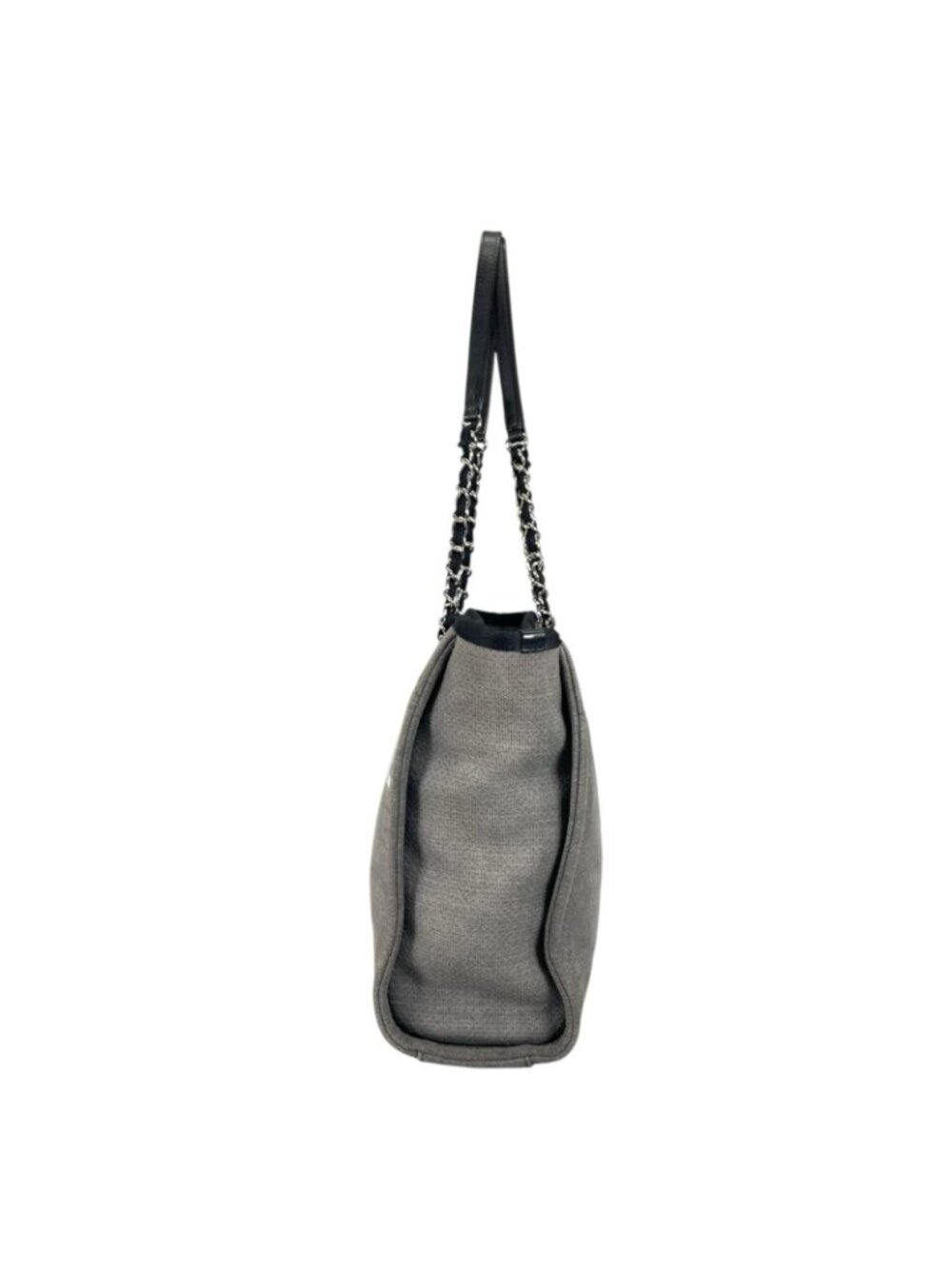Chanel Deauville PM Tote Bag Canvas Gray - Picture 3 of 10